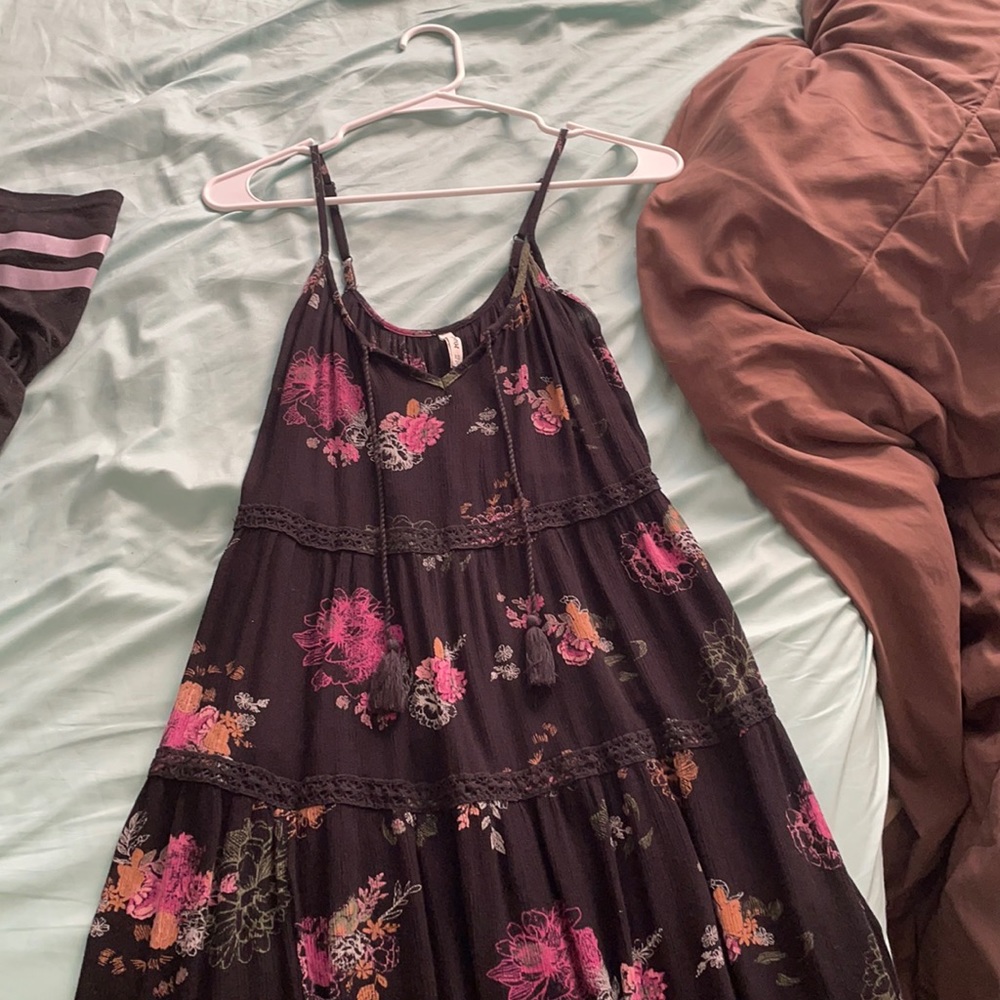 Black floral sundress